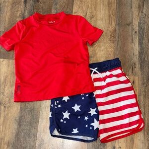 Cat & Jack Stars & Stripes Swim Set Size S (6-7)